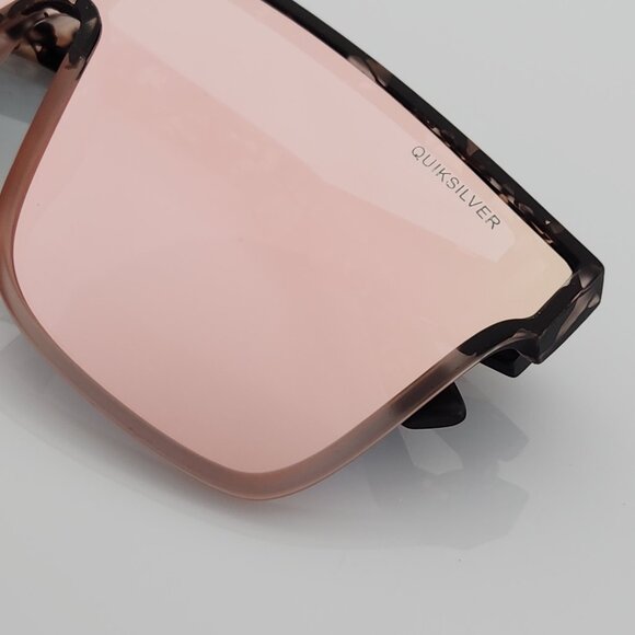 Quiksilver Shield Sunglasses Tortoise Shell Frame Flash Pink Mirror Lens NEW Q9 - Picture 10 of 12